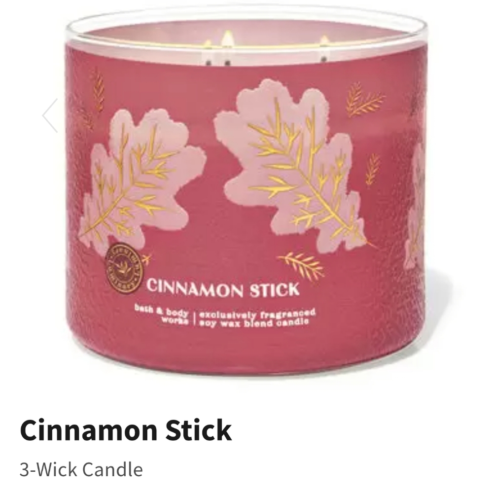 🛍BOGO 50% OFF🍂🕯NWT‼️ BBW "Cinnamon Stick" 3-wick Candle •Online Exclusive• - Picture 5 of 11